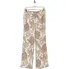 Ellen Tracy Wide-leg Pants In Ivory Multi Paisley