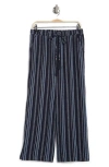 Ellen Tracy Wide-leg Pants In Navy Stripe