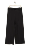 Ellen Tracy Wide Leg Ponte Pull-on Pants In Black