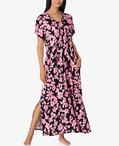 Ellen Tracy Women's Above Elbow Sleepwear Gown In Pink