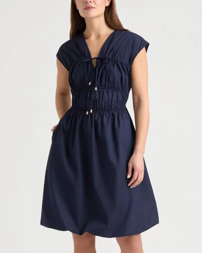 Ellen Tracy Women's Bubble Hem Dress In Blue