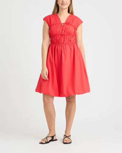 Ellen Tracy Women's Bubble Hem Dress In Red