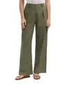 Ellen Tracy Wide Leg Linen Blend Cargo Pants In Multi