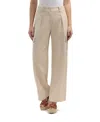 Ellen Tracy Wide Leg Linen Blend Cargo Pants In White