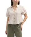 Ellen Tracy Women's Camp Shirt With Button Front In Multi