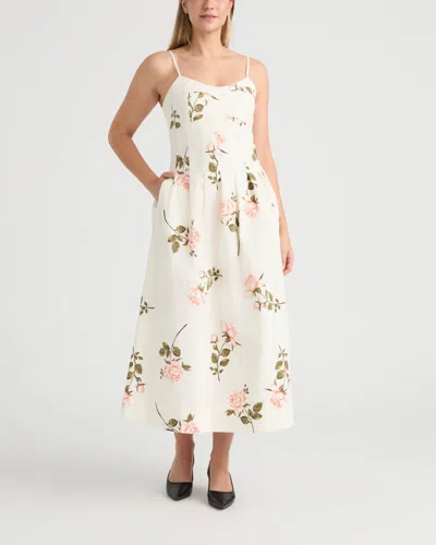 Ellen Tracy Women's Corset Midi Dress In White