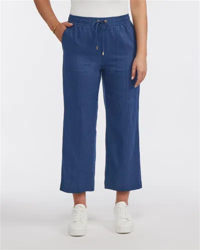 Ellen Tracy Women's Cropped Straight Leg Pant In Blue