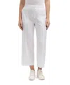 Ellen Tracy Women's Cropped Straight Leg Pant In White