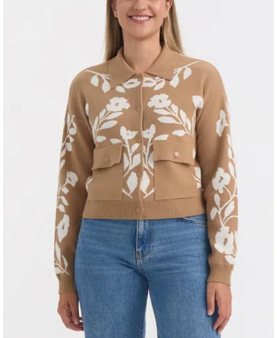 Ellen Tracy Women's Floral Knit Cardigan