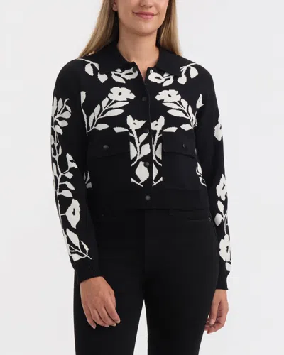 ELLEN TRACY WOMEN'S FLORAL KNIT CARDIGAN