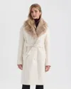 Ellen Tracy Belted Coat In White