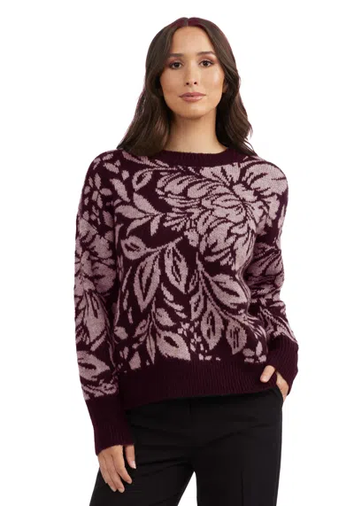 Ellen Tracy Women's Long Sleeve Jacquard Top In Multi