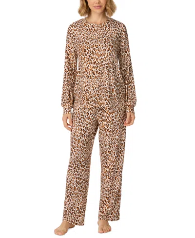 Ellen Tracy Women's Long-sleeve Allover-print Double-brushed Sweater Knit Top And Pants, 2-piece Set In Animal Print