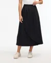 Ellen Tracy Cotton Poplin Midi Skirt In Black