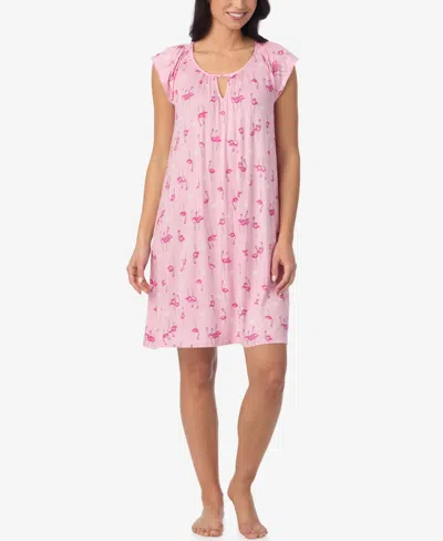 Ellen Tracy Women's Scoop Neck Short Chemise In Pink