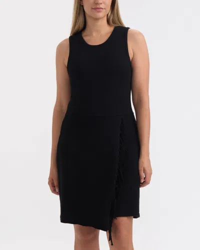 Ellen Tracy Women's Sleeveless Dress With Fringe Detail In Black