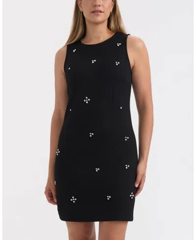 Ellen Tracy Women's Sleeveless Embellished Mini Dress In Black