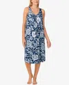 Ellen Tracy Women's Sleeveless Midi Gown In Navy Floral