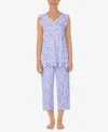 ELLEN TRACY WOMEN'S SLEEVELESS TOP AND CROPPED PANTS 2-PC. PAJAMA SET