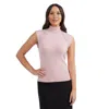 Ellen Tracy Mock Neck Sleeveless Sweater In Multi