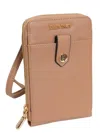 Ellen Tracy Women's Smooth Vachetta Phone Case & Wallet Bag In Natural In Brown