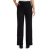Ellen Tracy Women's Straight Leg Pant With Satin Waistband In Black