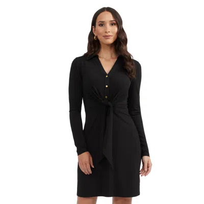 Ellen Tracy Women's Tie Front Shirt Dress