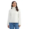 Ellen Tracy Cuffed Turtleneck Sweater In White