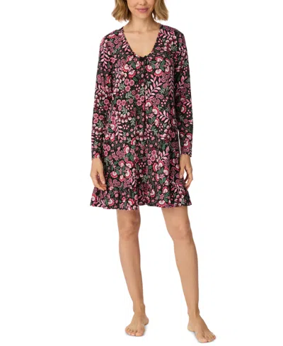 Ellen Tracy Women's V-neck Ruffled-hem Chemise In Multi