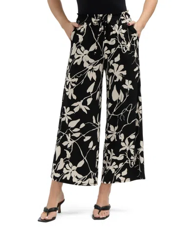 Ellen Tracy Women's Wide Leg Pant With Smocking In Black