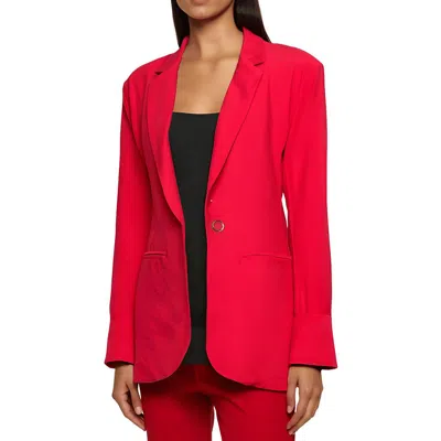 Ellen Tracy Womens Shoulder Pads Long Sleeve One-button Blazer