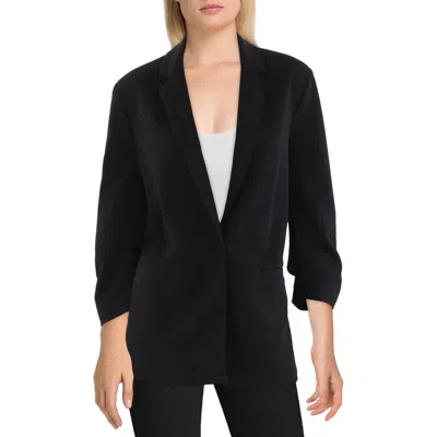 Ellen Tracy Womens Solid Polyester One-button Blazer