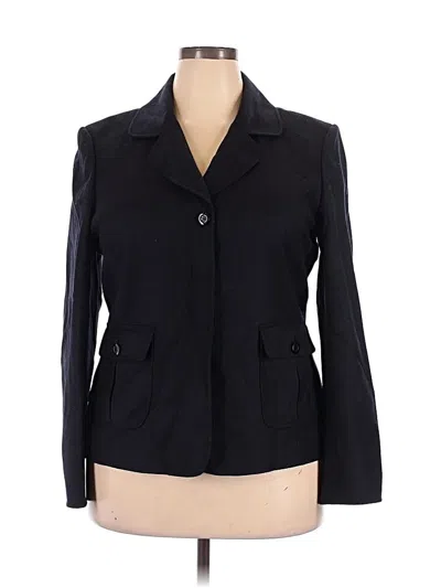 Pre-owned Ellen Tracy Wool Blazer Jacket In Black