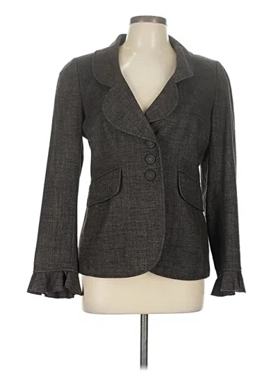 Pre-owned Ellen Tracy Wool Blazer Jacket In Brown