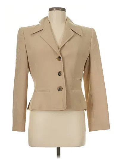 Pre-owned Ellen Tracy Wool Blazer Jacket In Brown