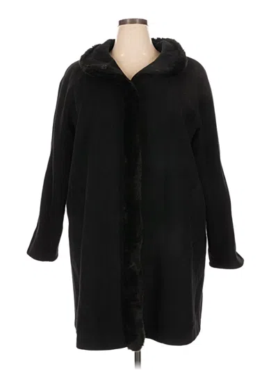 Pre-owned Ellen Tracy Wool Coat In Black
