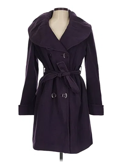 Pre-owned Ellen Tracy Wool Coat In Purple