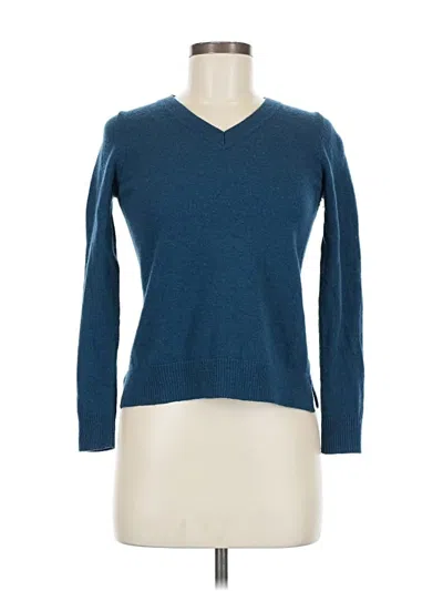 Pre-owned Ellen Tracy Wool Pullover Sweater In Blue