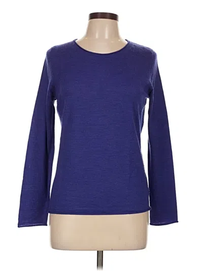 Pre-owned Ellen Tracy Wool Pullover Sweater In Blue