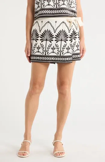 Ellen Tracy Wrap Skort In White