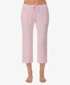 Ellen Tracy Yours To Love Short Sleeves Top Capri Pajama Pants Separates In Pink Print