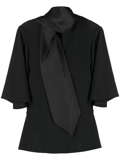 Ellery Adventure Fantastique Flutter-sleeve Top In Black