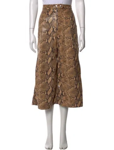 Pre-owned Ellery Animal Print Wide Leg Pants W/ Tags In Neutral
