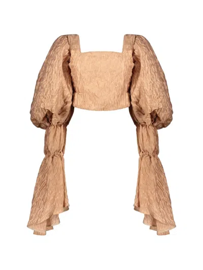 Ellery Balloon-sleeves Blouse In Brown