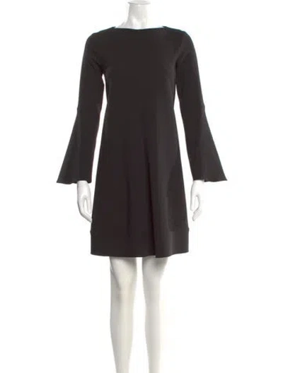 Pre-owned Ellery Bateau Neckline Mini Dress In Black