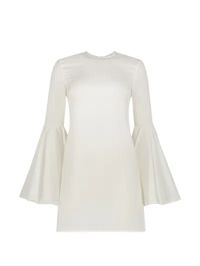 Ellery Bell-sleeve Mini Dress In White