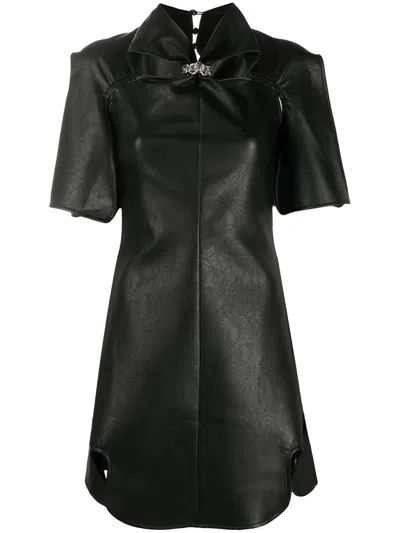 Ellery Bora Bora Faux-leather Dress In Black