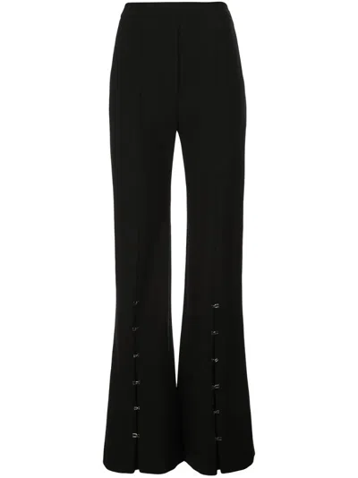 Ellery Clasped Flare Trousers In Black