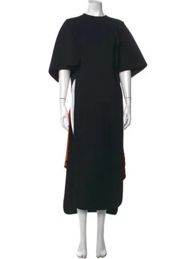 Pre-owned Ellery Crew Neck Long Dress In Black