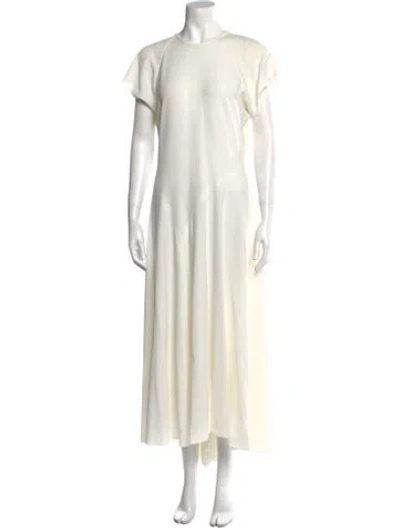 Pre-owned Ellery Crew Neck Long Dress In Neutral